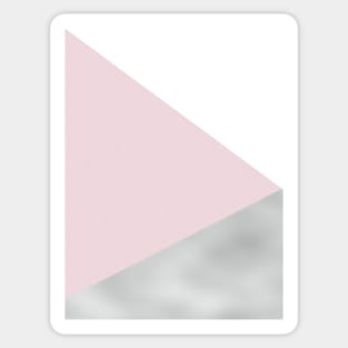 Abstract Pattern Triangles Pink / Gray Sticker